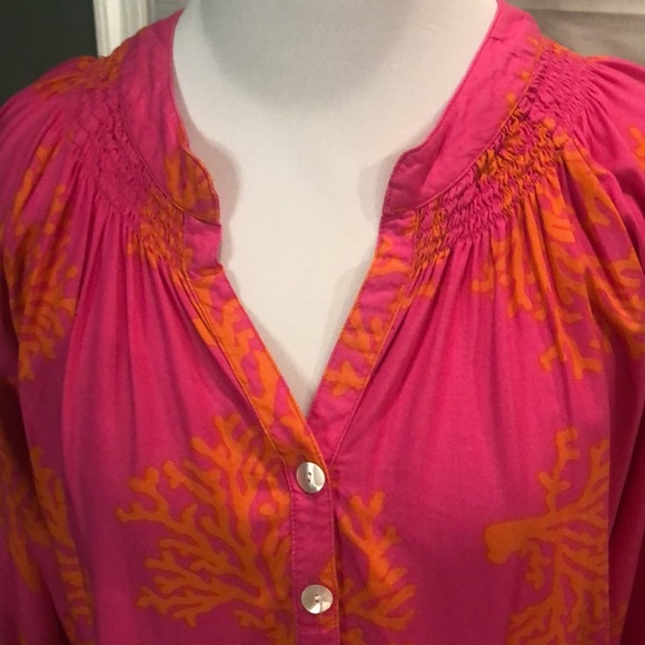 Escapada Coral Print Top-Size Large - Picture 4 of 6